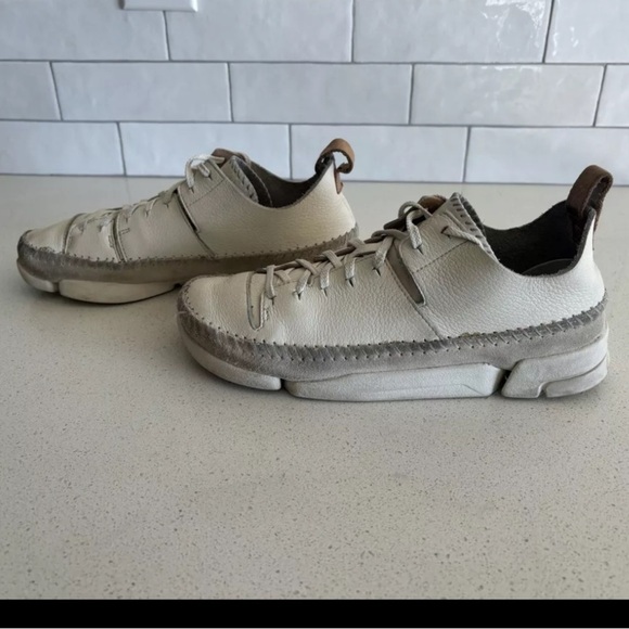 Clarks Originals Women’s Trigenic Flex 2 Vibram White Leather Trainers Size 8.5M - Picture 2 of 6